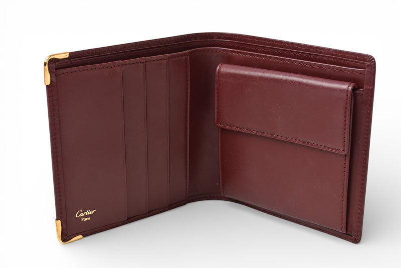 カルティエ 未使用 折財布/二つ折り財布 ヴィンテージ Cartier メンズ マスト ドゥ カルティエ ボルドー 73184192【中古】