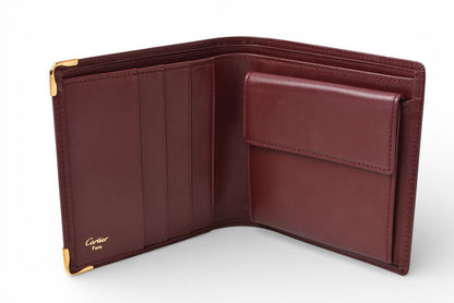 カルティエ 未使用 折財布/二つ折り財布 ヴィンテージ Cartier メンズ マスト ドゥ カルティエ ボルドー 73184192【中古】