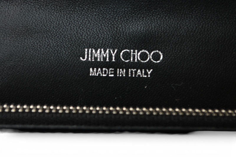ジミーチュウ チェーンウォレット/長財布/ショルダーバッグ JIMMY CHOO スタースタッズ/ラインストーン ブラック【中古】
