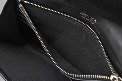 ジミーチュウ チェーンウォレット/長財布/ショルダーバッグ JIMMY CHOO スタースタッズ/ラインストーン ブラック【中古】