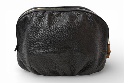 グッチ コスメポーチ/化粧ポーチ GUCCI バンブー レザー ブラック 246175【中古】