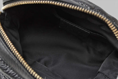 グッチ コスメポーチ/化粧ポーチ GUCCI バンブー レザー ブラック 246175【中古】