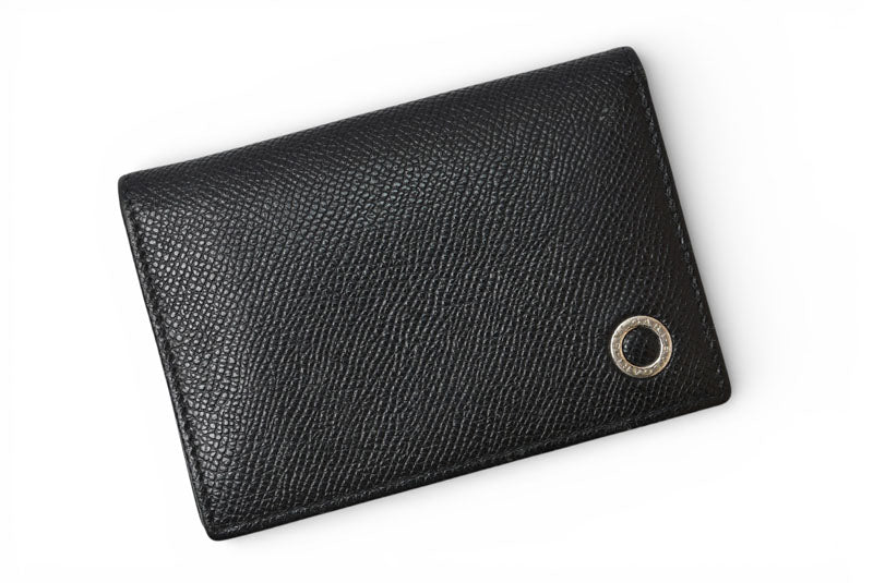ブルガリ カードケース/名刺入れ BVLGARI ブルガリ ブルガリ マン ビジネスカードホルダー グレインカーフレザー ブラック 280297【中古】