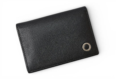 ブルガリ カードケース/名刺入れ BVLGARI ブルガリ ブルガリ マン ビジネスカードホルダー グレインカーフレザー ブラック 280297【中古】