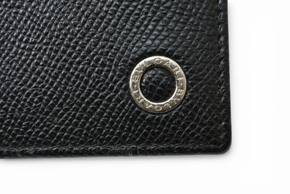 ブルガリ カードケース/名刺入れ BVLGARI ブルガリ ブルガリ マン ビジネスカードホルダー グレインカーフレザー ブラック 280297【中古】