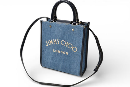 ジミーチュウ ショルダーバッグ JIMMY CHOO VARENNE/ヴァレンヌ トート N/S デニム 2wayバッグ レディース【中古】