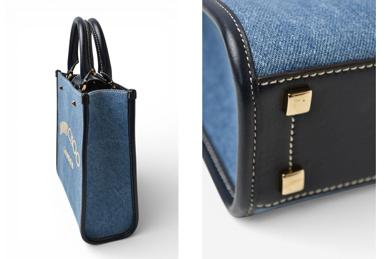 ジミーチュウ ショルダーバッグ JIMMY CHOO VARENNE/ヴァレンヌ トート N/S デニム 2wayバッグ レディース【中古】