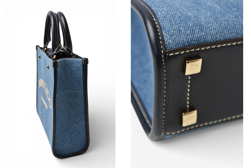 ジミーチュウ ショルダーバッグ JIMMY CHOO VARENNE/ヴァレンヌ トート N/S デニム 2wayバッグ レディース【中古】
