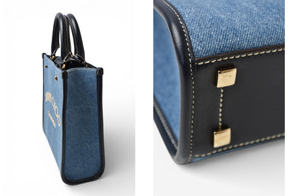 ジミーチュウ ショルダーバッグ JIMMY CHOO VARENNE/ヴァレンヌ トート N/S デニム 2wayバッグ レディース【中古】