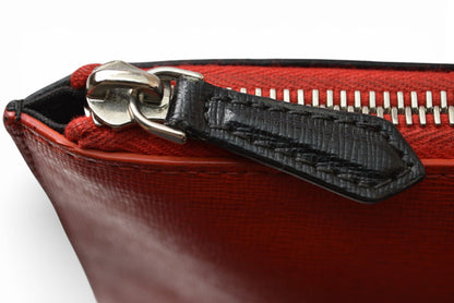 フェンディ クラッチバッグ/セカンドバッグ FENDI BUGS/バグズアイ モンスター フラットポーチ 7N0078 5WF レッド/ブラック【中古】