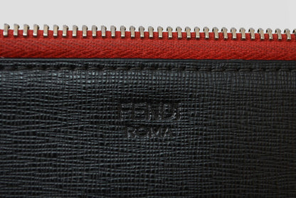 フェンディ クラッチバッグ/セカンドバッグ FENDI BUGS/バグズアイ モンスター フラットポーチ 7N0078 5WF レッド/ブラック【中古】