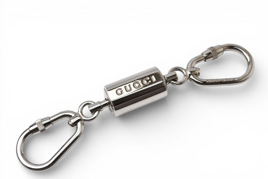 グッチ キーリング/キーホルダー GUCCI ヴィンテージ ダブルカラビナ シルバー 042 1698【中古】