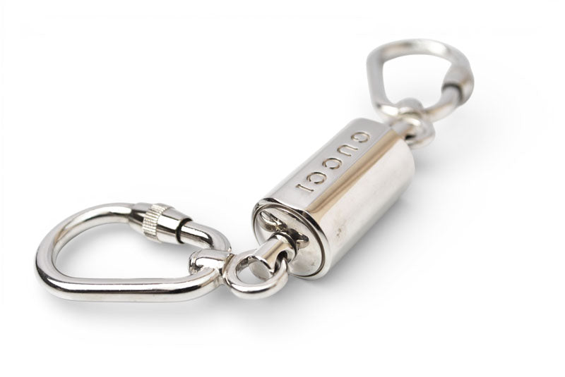 グッチ キーリング/キーホルダー GUCCI ヴィンテージ ダブルカラビナ シルバー 042 1698【中古】