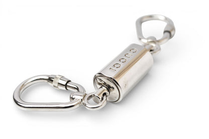 グッチ キーリング/キーホルダー GUCCI ヴィンテージ ダブルカラビナ シルバー 042 1698【中古】