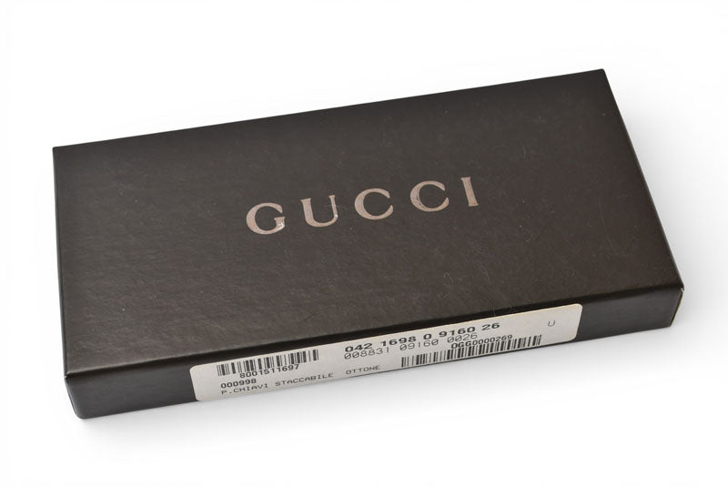 グッチ キーリング/キーホルダー GUCCI ヴィンテージ ダブルカラビナ シルバー 042 1698【中古】