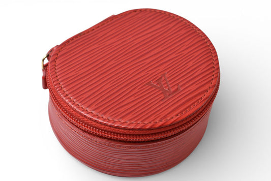 ルイヴィトン ジュエリーケース/宝石ケース ヴィンテージ LOUIS VUITTON エクラン・ビジュー エピ M48227 カスティリアンレッド【中古】