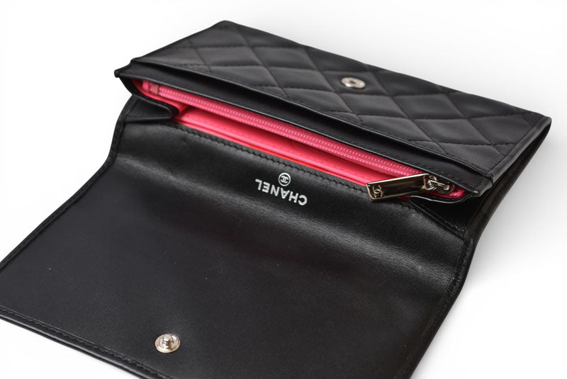 シャネル 財布/二つ折 CHANEL 折財布 カンボン A26722 ブラック/ブラック【中古】