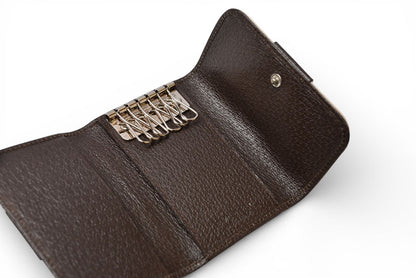 ブルガリ キーケース/キーホルダー BVLGARI ロゴマニア ベージュ/シルバー金具 メンズ/レディース【中古】