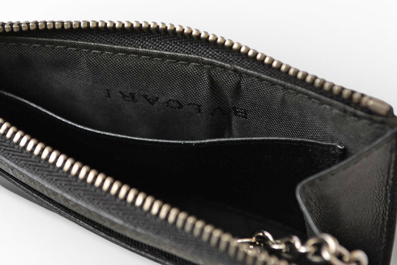 ブルガリ コインケース/キーホルダー/キーポーチ BVLGARI キーチェーン付 グレー【中古】