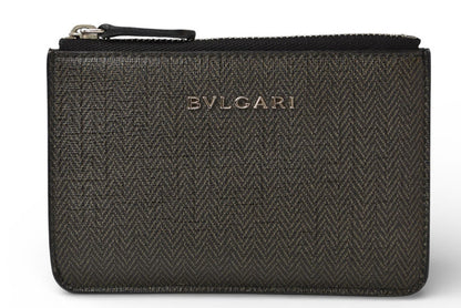 ブルガリ コインケース/キーホルダー/キーポーチ BVLGARI キーチェーン付 グレー【中古】