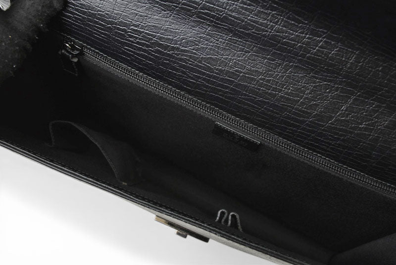 グッチ 美品 ビジネスバッグ/書類カバン A4 GUCCI レザー ブラック 34044.212792【中古】