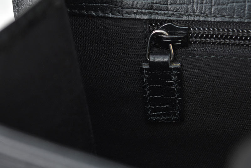 グッチ 美品 ビジネスバッグ/書類カバン A4 GUCCI レザー ブラック 34044.212792【中古】
