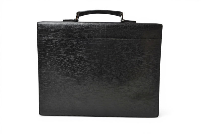 グッチ 美品 ビジネスバッグ/書類カバン A4 GUCCI レザー ブラック 34044.212792【中古】