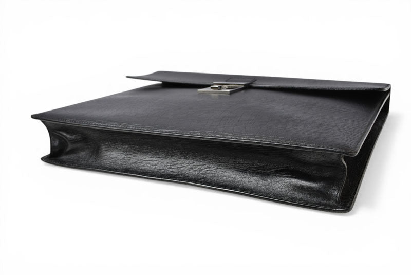 グッチ 美品 ビジネスバッグ/書類カバン A4 GUCCI レザー ブラック 34044.212792【中古】