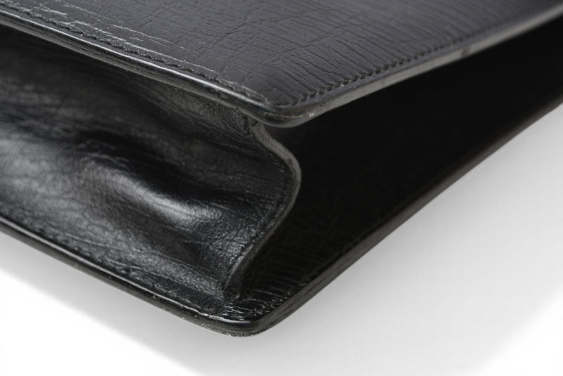 グッチ 美品 ビジネスバッグ/書類カバン A4 GUCCI レザー ブラック 34044.212792【中古】