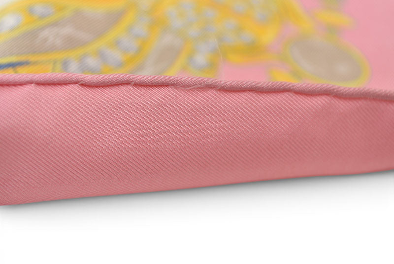 カルティエ スカーフ Cartier ショール ヒョウ ゴールド ピンク 未使用【中古】