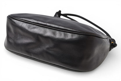 ロエベ ショルダーバッグ ヴィンテージ LOEWE アナグラム バッグ レザーブラック【中古】
