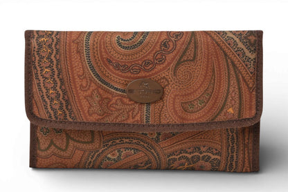 エトロ ポーチ/小物入れ/長財布 ETRO ヴィンテージ ペイズリー ブラウン【中古】