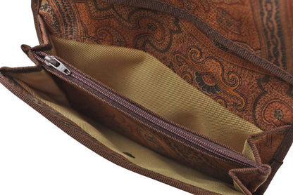 エトロ ポーチ/小物入れ/長財布 ETRO ヴィンテージ ペイズリー ブラウン【中古】