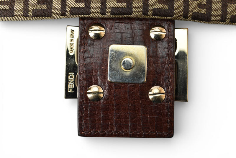 フェンディ ショルダーバッグ ズッキーノ FENDI ヴィンテージ バッグ ZUCCA/ズッカ柄 ベージュ/ブラウン 8BT075【中古】