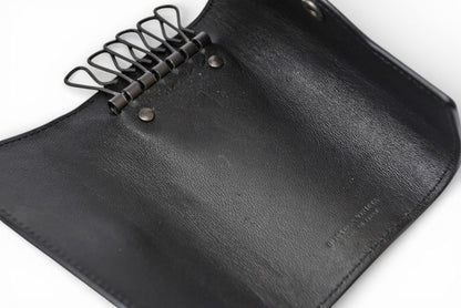 ボッテガヴェネタ キーケース/キーリング BOTTEGA VENETA 6連 イントレチャート ナッパ ブラック【中古】