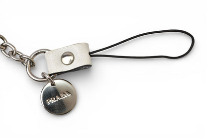 プラダ チャーム/キーホルダー PRADA トリック ロボベア/クマ ホワイト/レッド シルバー【中古】