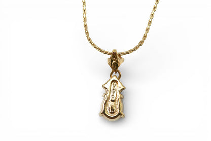 クリスチャンディオール ネックレス ヴィンテージ Christian Dior ティアドロップ/ラインストーン ゴールド【中古】