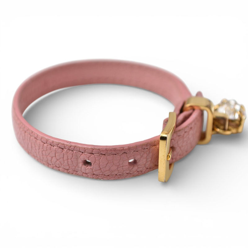 ミュウミュウ ブレスレット/バングル miumiu アクセサリー マドラス ハートクリスタル/ラインストーン ピンク【中古】