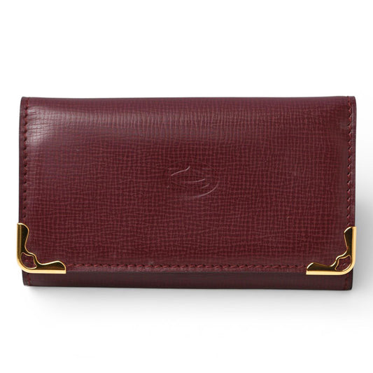 カルティエ キーケース/キーホルダー ヴィンテージ Cartier 6連 マスト ドゥ カルティエ ボルドー 2Cロゴ L3000156 【中古】