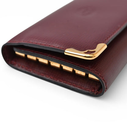 カルティエ キーケース/キーホルダー ヴィンテージ Cartier 6連 マスト ドゥ カルティエ ボルドー 2Cロゴ L3000156 【中古】