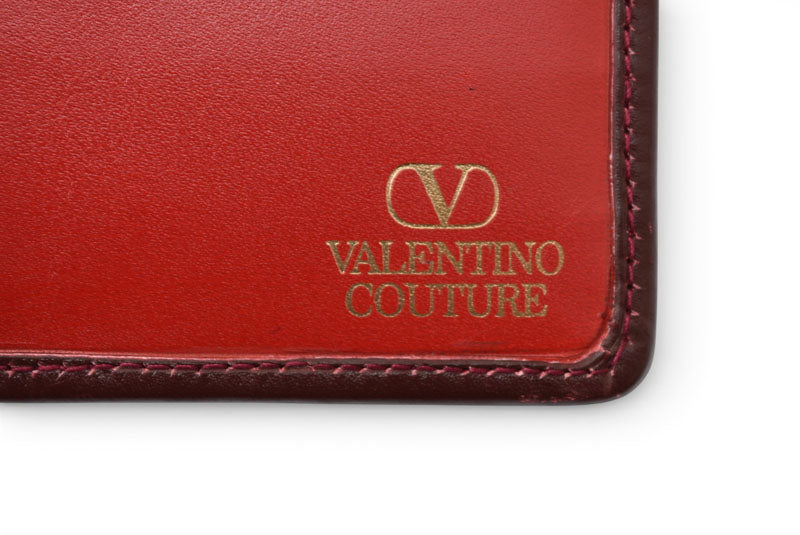 ヴァレンティノ 財布 VALENTINO 長財布 バレンチノ ボルドー/ヒョウ柄 レオパード メンズ/レディース【中古】
