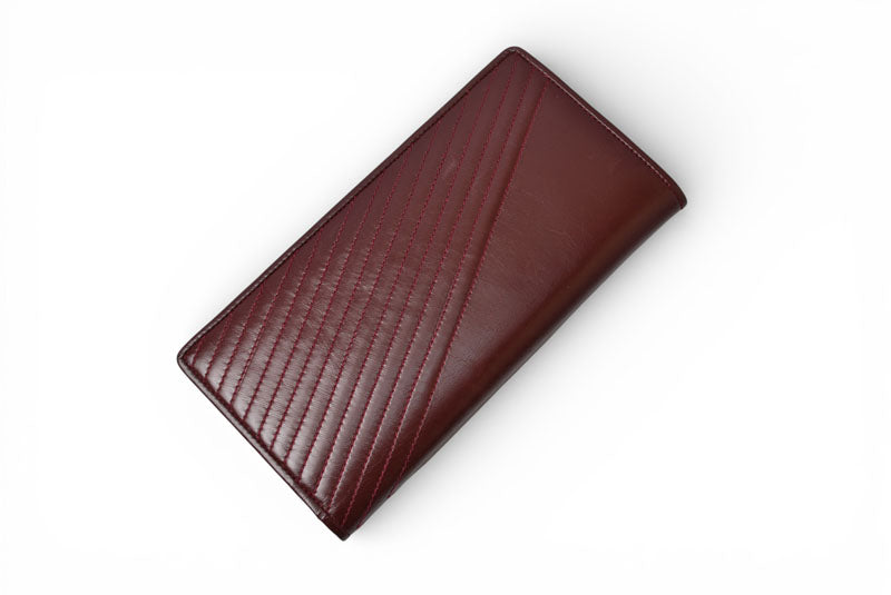 ヴァレンティノ 財布 VALENTINO 長財布 バレンチノ ボルドー/ヒョウ柄 レオパード メンズ/レディース【中古】