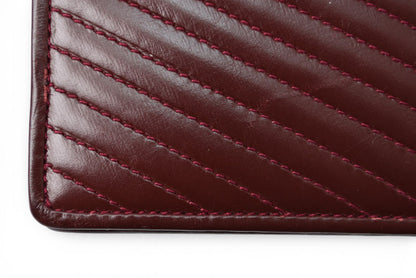 ヴァレンティノ 財布 VALENTINO 長財布 バレンチノ ボルドー/ヒョウ柄 レオパード メンズ/レディース【中古】