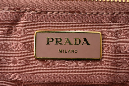 プラダ トートバッグ PRADA リボンモチーフ ナイロン ブラック/ピンク BN16010 レディース 【中古】