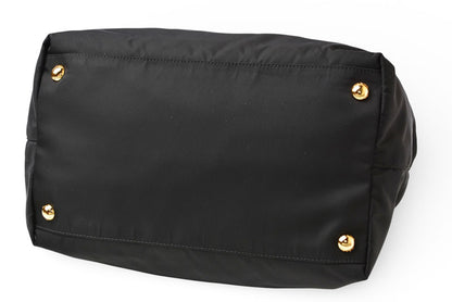 プラダ トートバッグ PRADA リボンモチーフ ナイロン ブラック/ピンク BN16010 レディース 【中古】