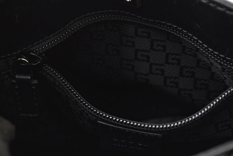 グッチ ショルダーバッグ ヴィンテージ GUCCI バッグ/肩掛け/クロスボディ レザー ブラック 106300 【中古】