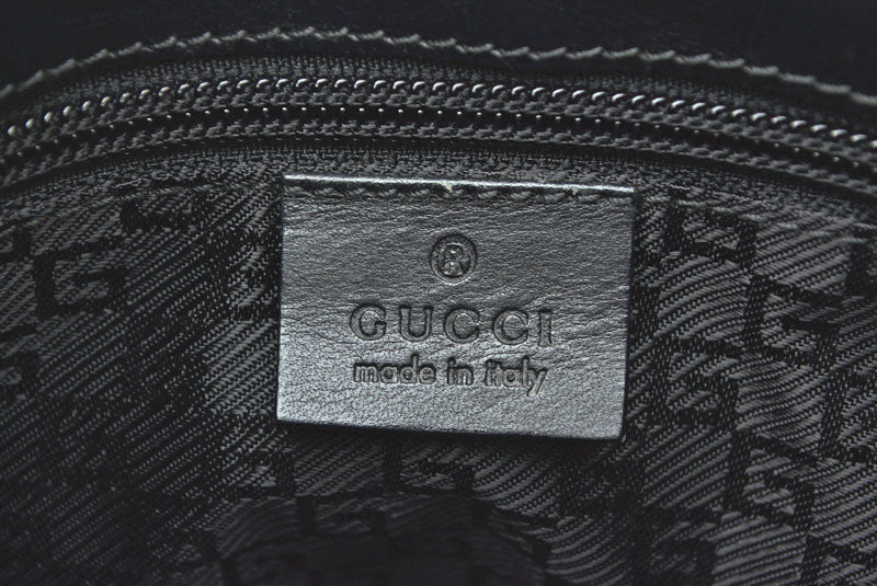 グッチ ショルダーバッグ ヴィンテージ GUCCI バッグ/肩掛け/クロスボディ レザー ブラック 106300 【中古】