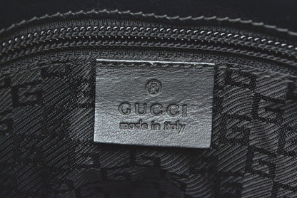 グッチ ショルダーバッグ ヴィンテージ GUCCI バッグ/肩掛け/クロスボディ レザー ブラック 106300 【中古】