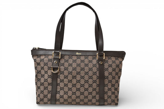 グッチ トートバッグ/ショッピングバッグ GUCCI GGキャンバス GGブラウン/ダークブラウン 272399【中古】