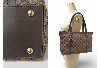 グッチ トートバッグ/ショッピングバッグ GUCCI GGキャンバス GGブラウン/ダークブラウン 272399【中古】